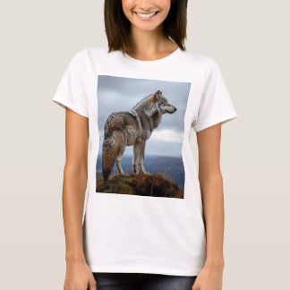 T-shirt cool avec le loup design de l'auteur