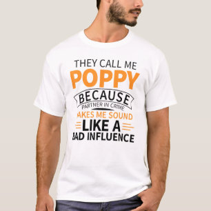 T-shirt Cool Awesome Fête des pères Poppy Grandpa Design