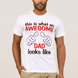 T-shirt Cool Awesome Meilleur Papa Jamais Fun Typographie