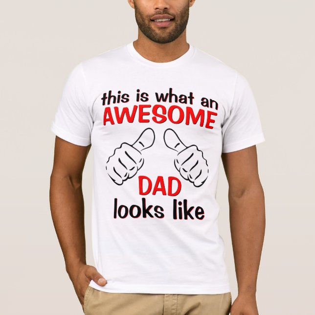 T-shirt Cool Awesome Meilleur Papa Jamais Fun Typographie  (Devant)