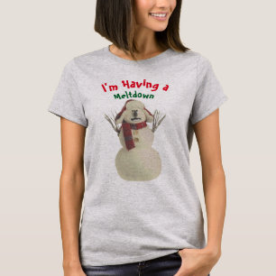 T-shirt Cool ayant un bonhomme de neige fondu drôle noël