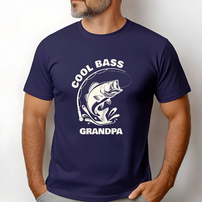 T-shirt Cool Bass Grandpa  (Cool Bass Grandpa with ability to customize with your grandpa's name!)