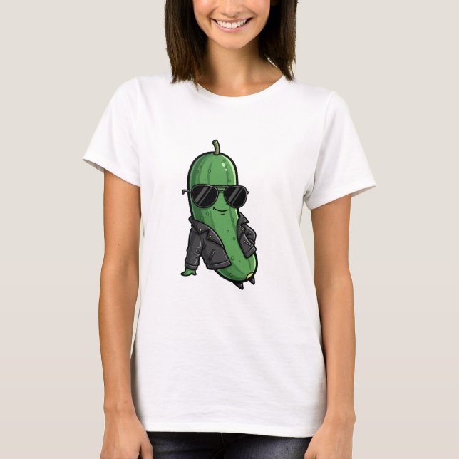 T-shirt Cool Biker Cucumber (Devant)