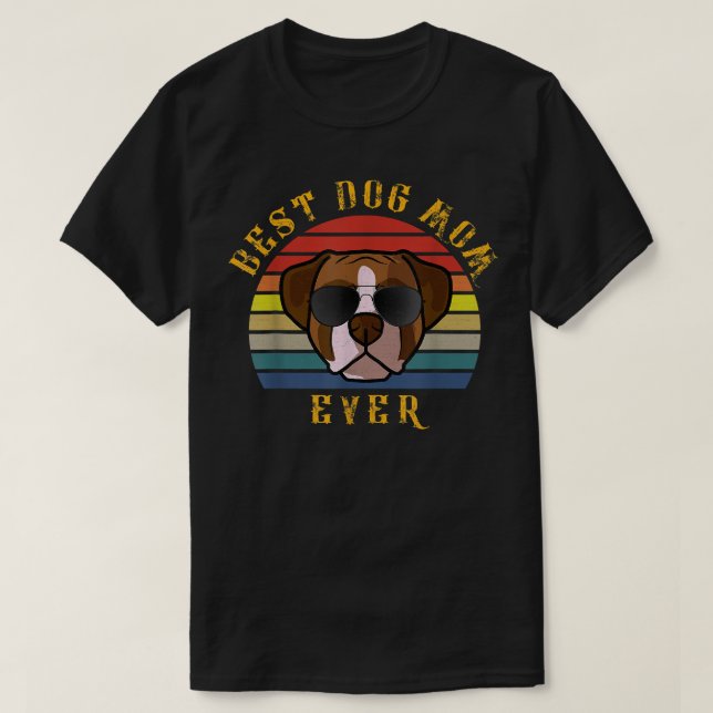 T-shirt Cool Boxer Chien Maman Drôle Chien Noël (Design devant)