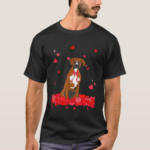 T-shirt Cool Boxer Valentines Day Chien