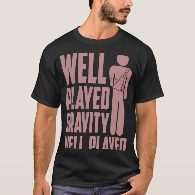 T-shirt Cool Bras cassé pour enfants Gravity Gag Broke Bon (Devant)