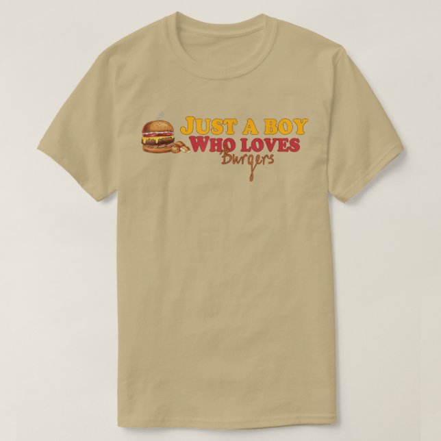 T-shirt Cool Burger Art For Boys Men Hamburger Cheeseburge (Design devant)