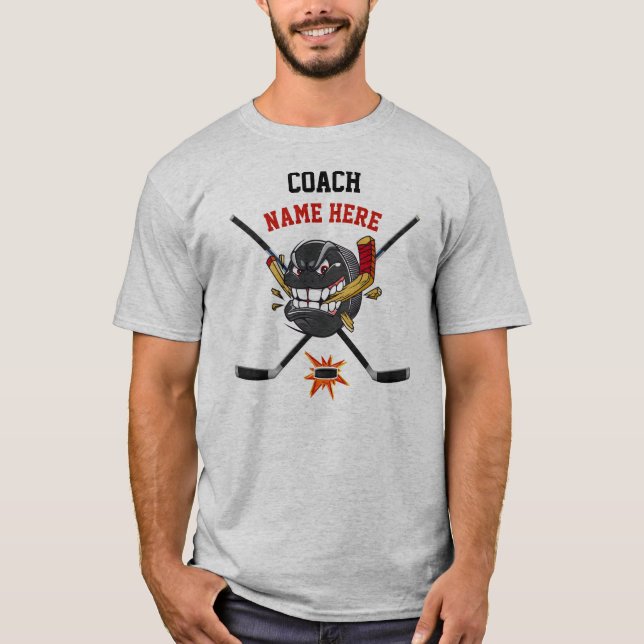 T-shirt Cool Cadeaux d'entraîneurs de hockey personnalisés (Devant)