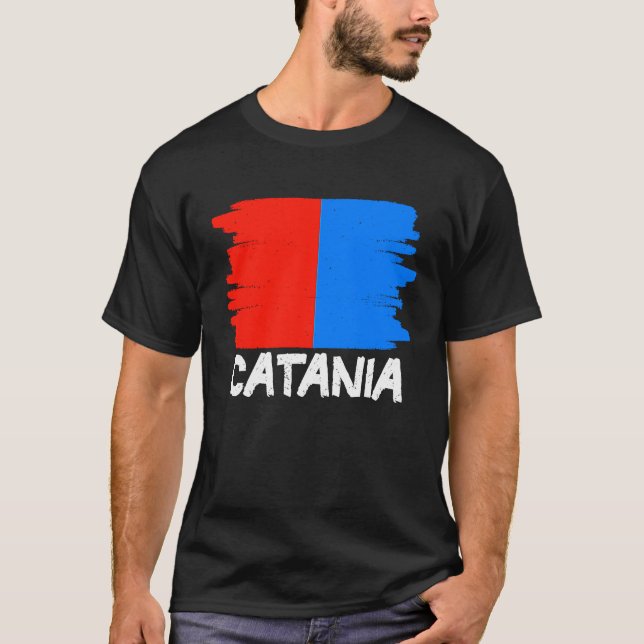 T-shirt Cool Catania Flag (Devant)