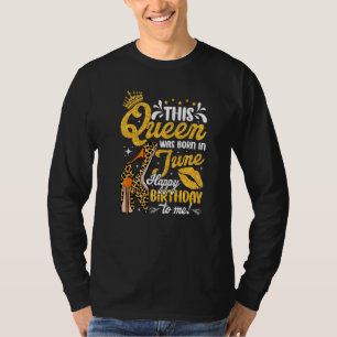 T-shirt Cool Cette Reine Est Née En Juin Leopard High Heel