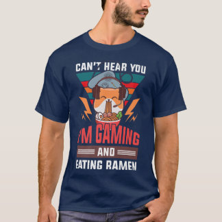 T-shirt Cool Chat Et Ramen Vidéo Gamer Ramen Conception Ch