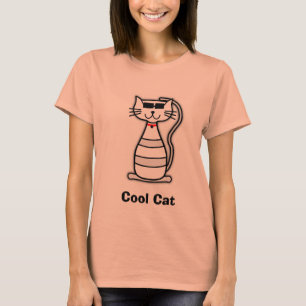 T-shirt Cool Chat mignon chatte de dessin animé chat avec 