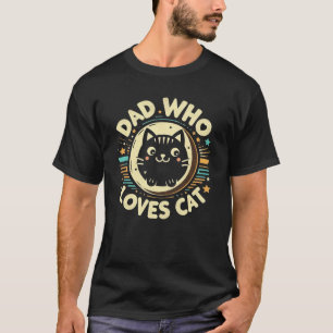 T-shirt Cool Chat Papa Drôle Design Hilarious Citation pou