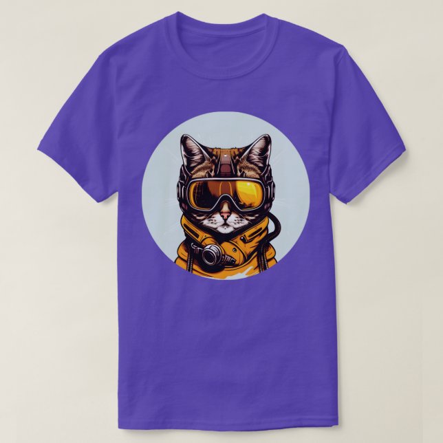 T-shirt Cool Chat Ski Googles Cadeaux pour Amoureux de les (Design devant)