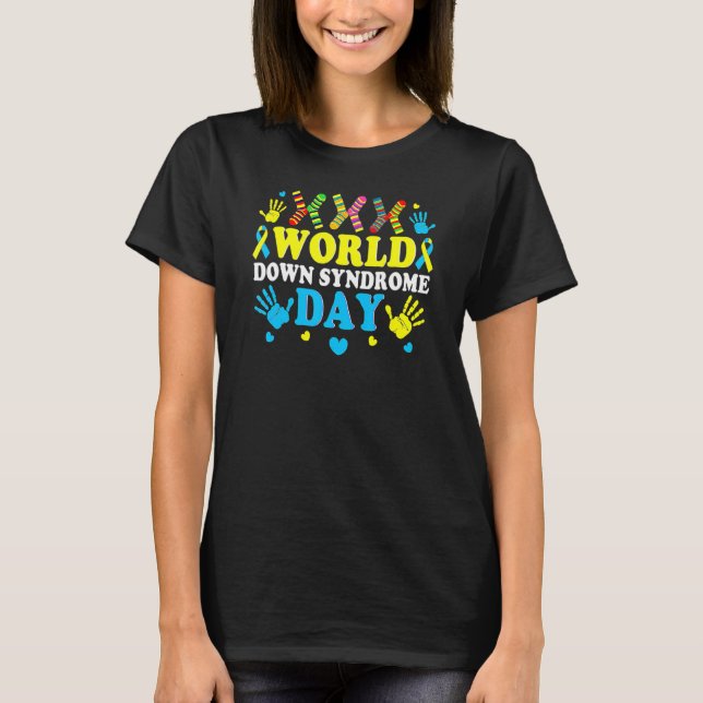 T-shirt Cool Chaussettes World Down Syndrome Support (Devant)