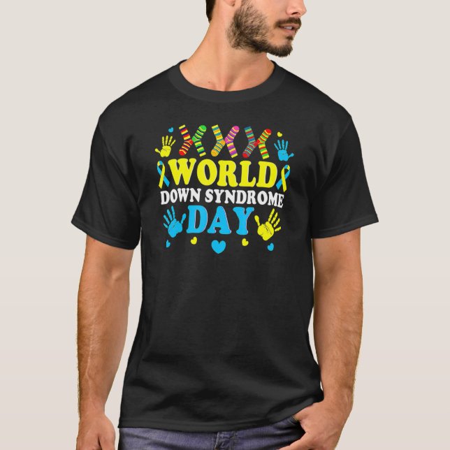 T-shirt Cool Chaussettes World Down Syndrome Support (Devant)