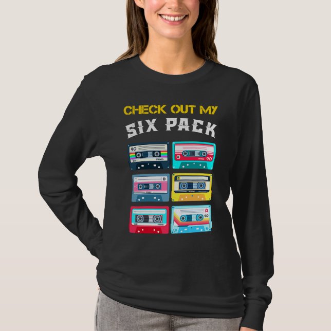 T-shirt Cool Check Out My 6 Pack  Sarcastic Music Cool Des (Devant)