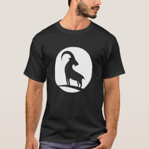 T-shirt Cool Chèvre sauvage Animaux Horn Élevage Silhouett
