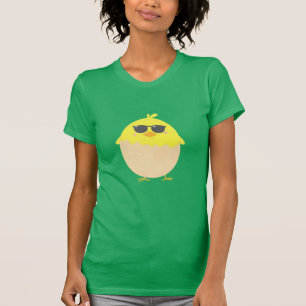 T-shirt Cool Chick funky Pâques jaune poussin