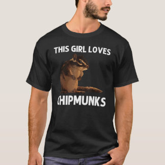T-shirt Cool Chipmunk Pour Filles Écureuil D'Écureuil D'En