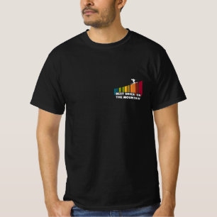 T-shirt Cool Code Barre Conception Meilleur Skieur Sur La