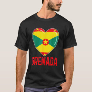 T-shirt Cool Coeur Grenade Drapeau Hommes Femmes Enfant Pa
