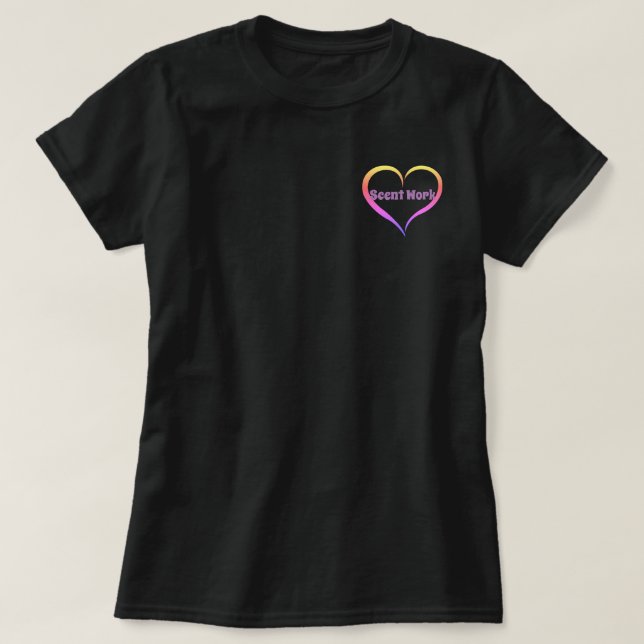 T-Shirt cool Coeur Noir Parfum (Design devant)