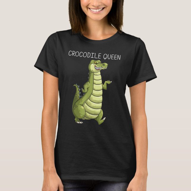 T-shirt Cool Crocodile Pour Femmes Maman Alligator Reptile (Devant)