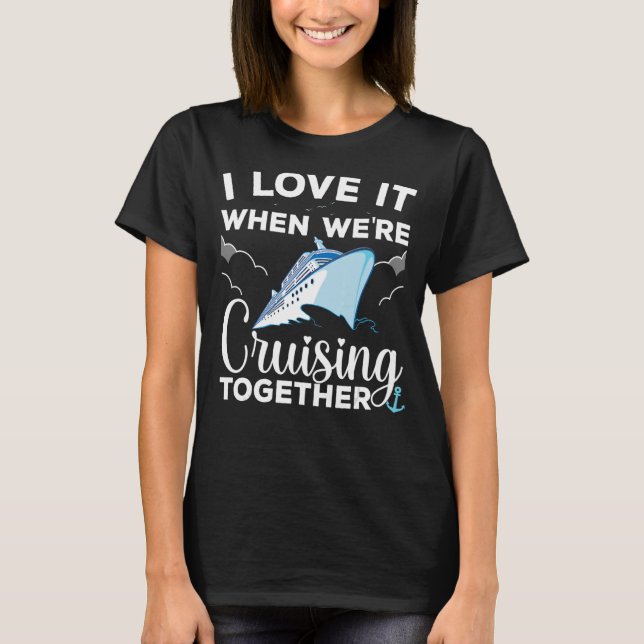 T-shirt Cool Cruise Hommes Femmes Croisière Couple Corresp (Devant)