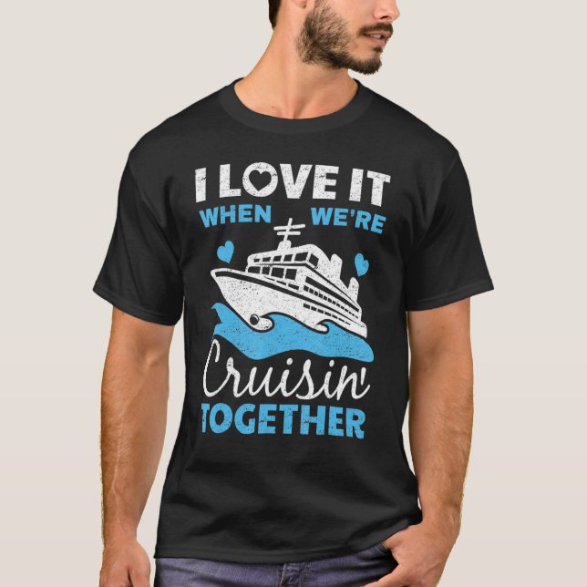 T-shirt Cool Cruise Men Women Cruise Ship Couple Family Va (Devant)