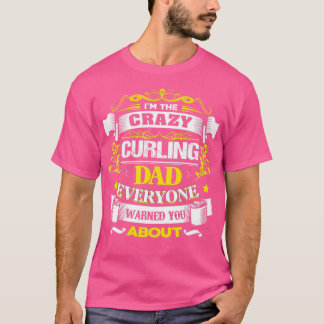 T-shirt Cool Curling Papa Meilleure Fête des pères Cadeau