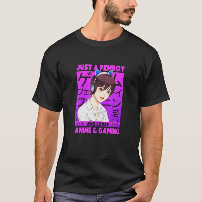 T-shirt Cool Cute Femboy Anime (Devant)