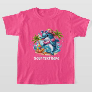T-shirt Cool dauphin ajouter texte pool filles