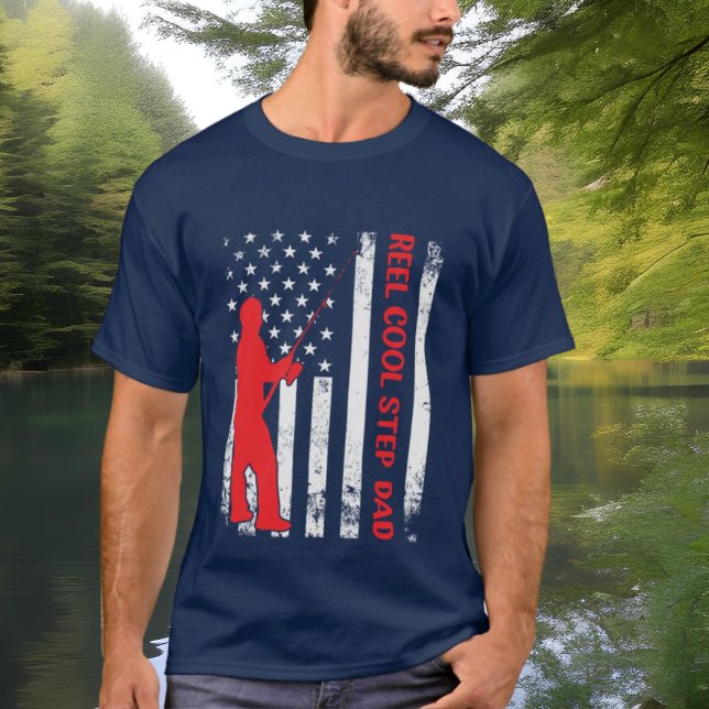 T-shirt cool de bobine Stepdad mots de pêche drôle (Créateur téléchargé)