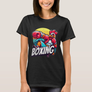 T-shirt Cool De Boxe Chicken Roosters Drôle Poulet Qui Aim