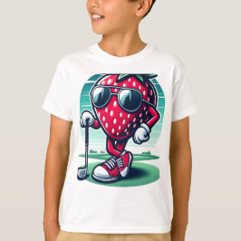 T-shirt Cool de fraises Golfer ! - Cartoon Strawberry Golf