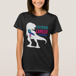 T-shirt Cool de sensibilisation au cancer T-rex Guerrier S