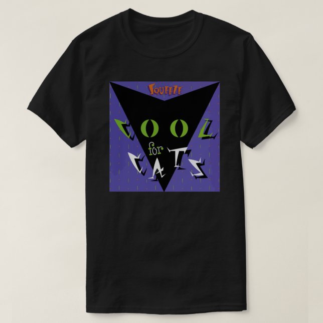 T-shirt Cool De Squeeze Pour Chats, Chats Cool Purple Gree (Design devant)