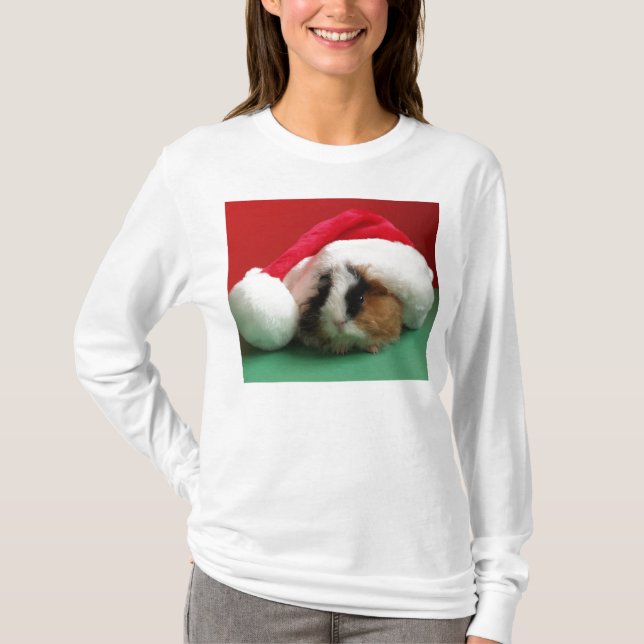 T-shirt Cool des femmes Noël Guinée porc (Devant)