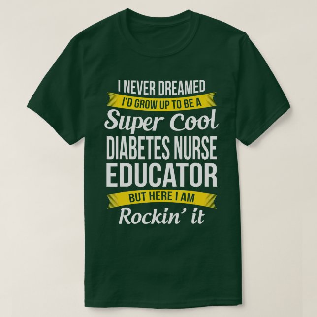 T-shirt Cool Diabète Infirmière Éducatrice Drôle don (Design devant)