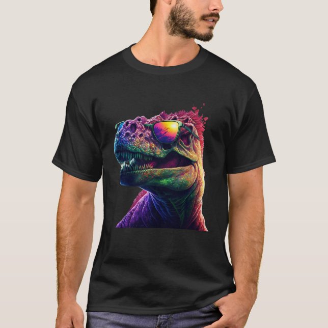 T-shirt Cool  dinosaur Tyrannosaurus Rex  2 (Devant)