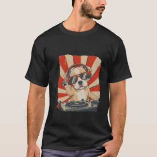 T-shirt Cool DJ Dog T-shirt, Funny Dog With Headphones 
