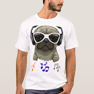 T-shirt Cool DJ Pug : Inspiration de style masculin décont