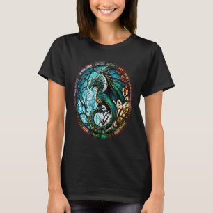 T-shirt Cool Dragon Coloré Vitre Vitre Vintage D