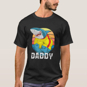 T-shirt Cool Drôle Papa, Muscles Forts Requin, Meilleur Pa