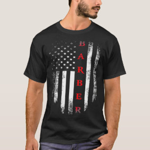T-shirt Cool du drapeau américain vintage rouge blanc bar