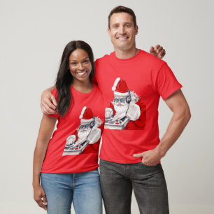T-shirt Cool Dude Old Skool 80 Christmas DJ