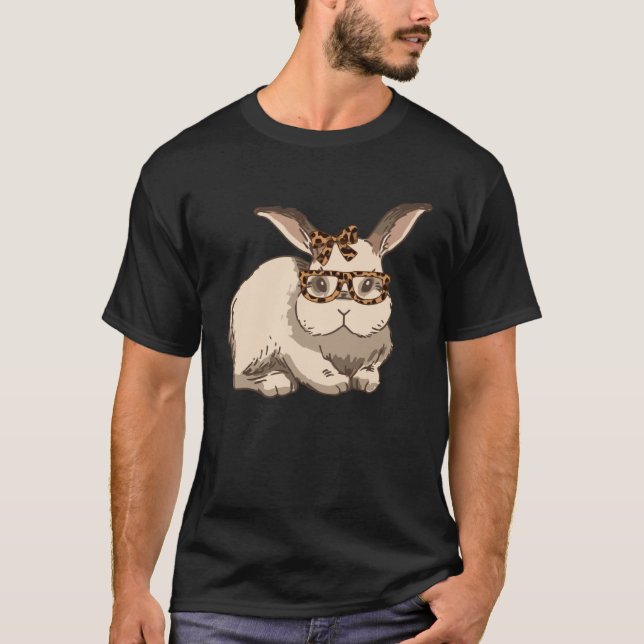 T-shirt Cool Easter Bunny with Glasses Easter Bunny Cute (Devant)
