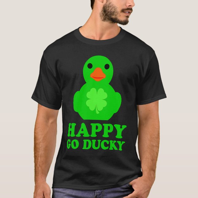 T-shirt Cool en caoutchouc Duck Lover Lucky Go Ducky Funny (Devant)