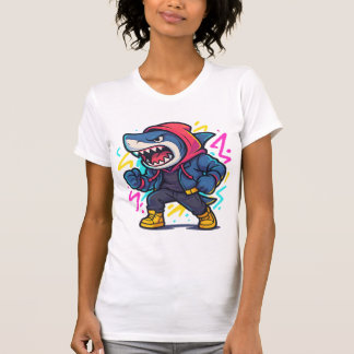 T-shirt cool en Streetwear Shark Cartoon